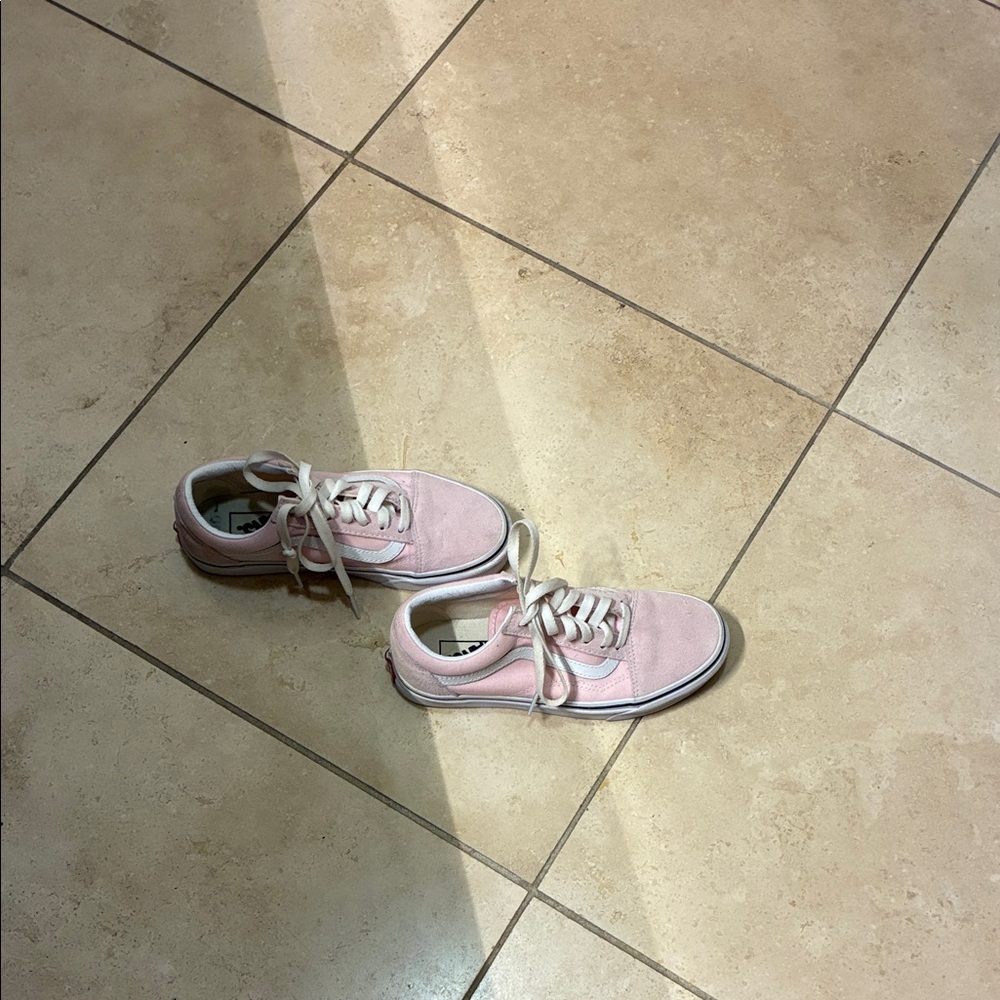 Vans Pink and White Sneakers